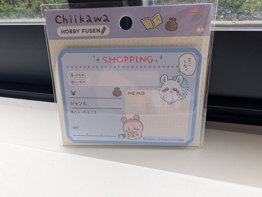 Chiikawa Food Log Hobby Sticky Notes Momonga Kani-chan Brand New US Seller